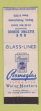 Matchbook Cover - Permaglas Water Heaters G&K Electric Sharon PA