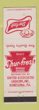 Matchbook Cover - Shur Fresh Foods Grocery Robesonia PA