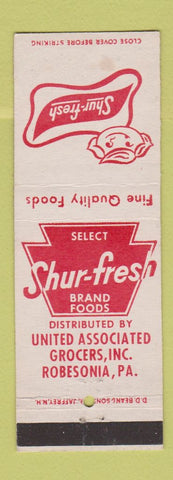 Matchbook Cover - Shur Fresh Foods Grocery Robesonia PA
