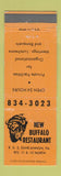 Matchbook Cover - New Buffalo Restaurant Duncannon PA WEAR
