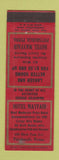 Matchbook Cover - Hotel Mayfair Pittsburgh PA