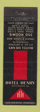 Matchbook Cover - Hotel Henry Pittsburgh PA WEAR