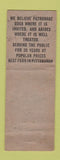 Matchbook Cover - Tuscany Grill Pittsfield PA WEAR