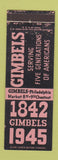Matchbook Cover - Gimbels Store Philadelphia PA WEAR