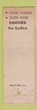 Matchbook Cover - Wood's Bar Philadelphia PA