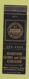 Matchbook Cover - Brandywine Savings and Loan Downingtown PA