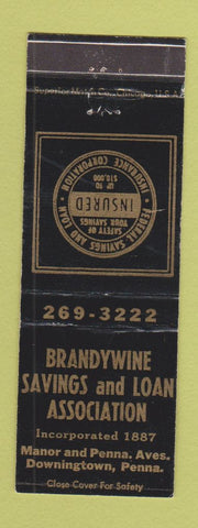 Matchbook Cover - Brandywine Savings and Loan Downingtown PA