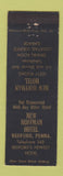 Matchbook Cover - New Hoffman Hotel Bedford PA
