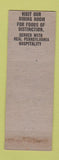 Matchbook Cover - New Hoffman Hotel Bedford PA
