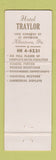 Matchbook Cover - Hotel Traylor Allentown PA Traylor Lounge