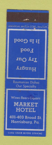 Matchbook Cover - Market Hotel Harrisburg PA