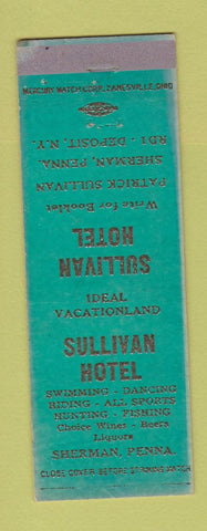 Matchbook Cover - Sullivan HOTel Sherman PA