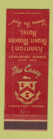 Matchbook Cover - Casey Hotel Scranton PA