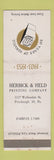 Matchbook Cover - Herbick & Held Printing Pittsburgh PA WEAR
