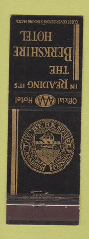 Matchbook Cover - Berkshire Hotel Reading PA