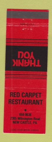 Matchbook Cover - Red Carpet Restaurant New Castle PA