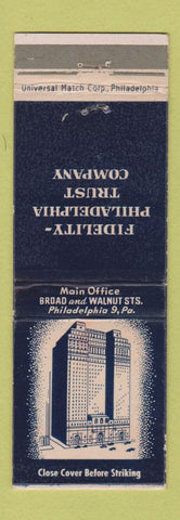 Matchbook Cover - Fidelity Philadelphia Trust Company PA