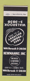Matchbook Cover - Newmanns Liquor Chicago? SAMPLE