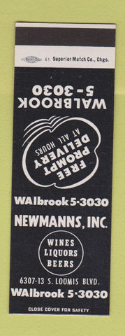 Matchbook Cover - Newmanns Liquor Chicago? SAMPLE