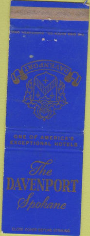 Matchbook Cover - Davenport Hotel Spokane WA
