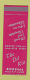 Matchbook Cover - The Del Rio Restaurant Highwood SAMPLE