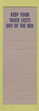 Matchbook Cover - Nu Truck Rental Bison City Cartage SAMPLE
