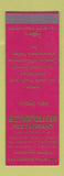Matchbook Cover - Metropolitan Restaurant Winchester VA SAMPLE