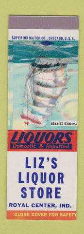 Matchbook Cover - Liz's Liquor Store Royal Center IN SAMPLE