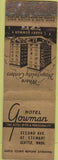 Matchbook Cover - Hotel Gowman Seattle WA feature WORN