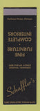 Matchbook Cover - Schaffler's Furniture Memphis TN SAMPLE