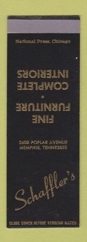 Matchbook Cover - Schaffler's Furniture Memphis TN SAMPLE