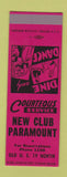 Matchbook Cover - New Club Paramount  SAMPLE
