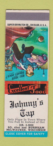 Matchbook Cover - Johnny's Tap Milwaukee WI SAMPLE