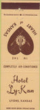 Matchbook Cover - Hotel Ly Kan Lyons KS