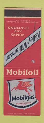 Matchbook Cover - Mobil oil gas Kelley Williamson Stations SAMPLE