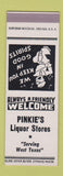Matchbook Cover - Pinkie's Liquor Stores West Texas TX SAMPLE