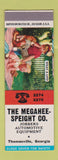 Matchbook Cover - Megahee Speght Auto Part Jobbers Thomasville GA SAMPLE