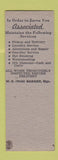 Matchbook Cover - Associated Cleaners Denver Colorado Colfax SAMPLE