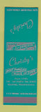 Matchbook Cover - Christy's Restaurant Reading PA SAMPLE