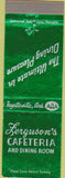 Matchbook Cover - Ferguson's Cafeteria Fayetteville AR