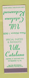 Matchbook Cover - Villa Catalano Restaurant Pittsburgh PA SAMPLE