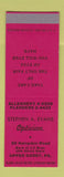 Matchbook Cover - Stephen Evans Optician Upper Darby PA SAMPLE