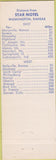 Matchbook Cover - Star Motel Washington KS