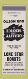 Matchbook Cover - Lone Star Donuts  SAMPLE