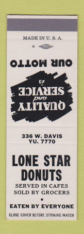 Matchbook Cover - Lone Star Donuts  SAMPLE