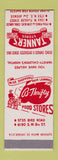 Matchbook Cover - B Thrifty Grocery Tanner's Stores Coral Gables FL SAMPLE