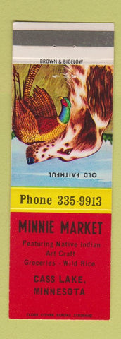 Matchbook Cover - Minnie Market Grocery Indian Crafts Cass Lake MN