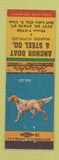 Matchbook Cover - Anchor Boat and Steel Salt Lake City UT Setter