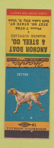 Matchbook Cover - Anchor Boat and Steel Salt Lake City UT Setter