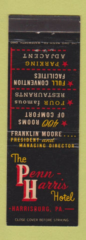 Matchbook Cover - Penn Harris Hotel Harrisburg PA